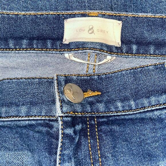 Lou & Grey Distressed Stretch Jeans Size 29 Mid Rise Slim Straight Leg - Picture 5 of 8